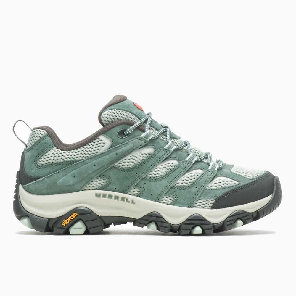 Women's Merrell Moab 3 Hiking Shoes White/Green | Israel-407318