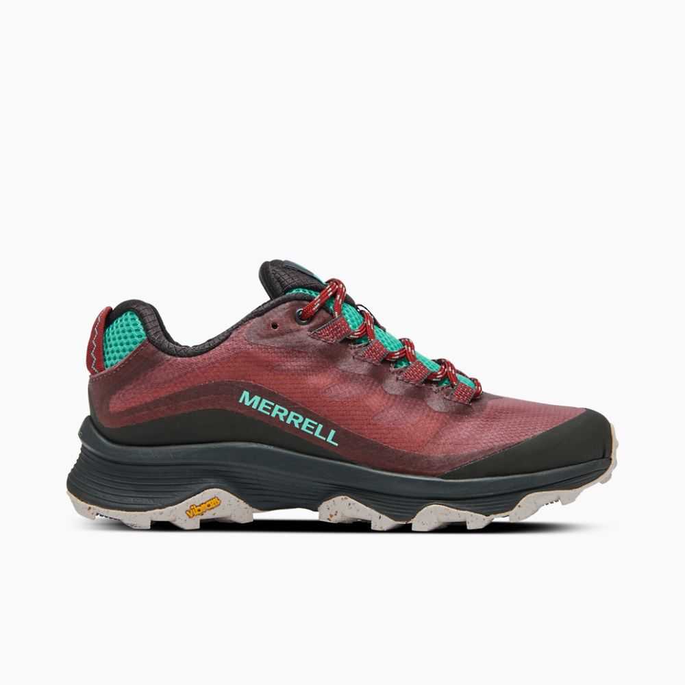 Women's Merrell Moab Speed Hiking Shoes Burgundy | Israel-210673