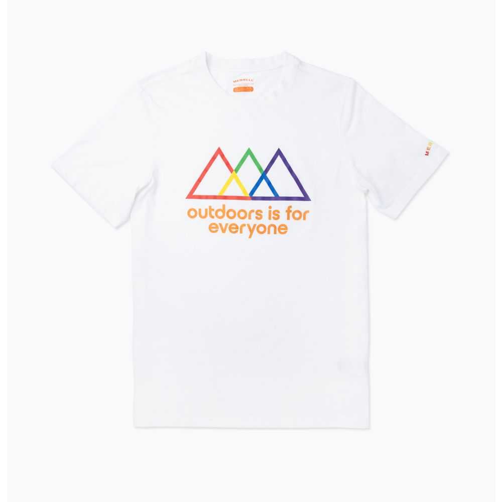 Women's Merrell Outdoors For All T Shirts White | Israel-1084937