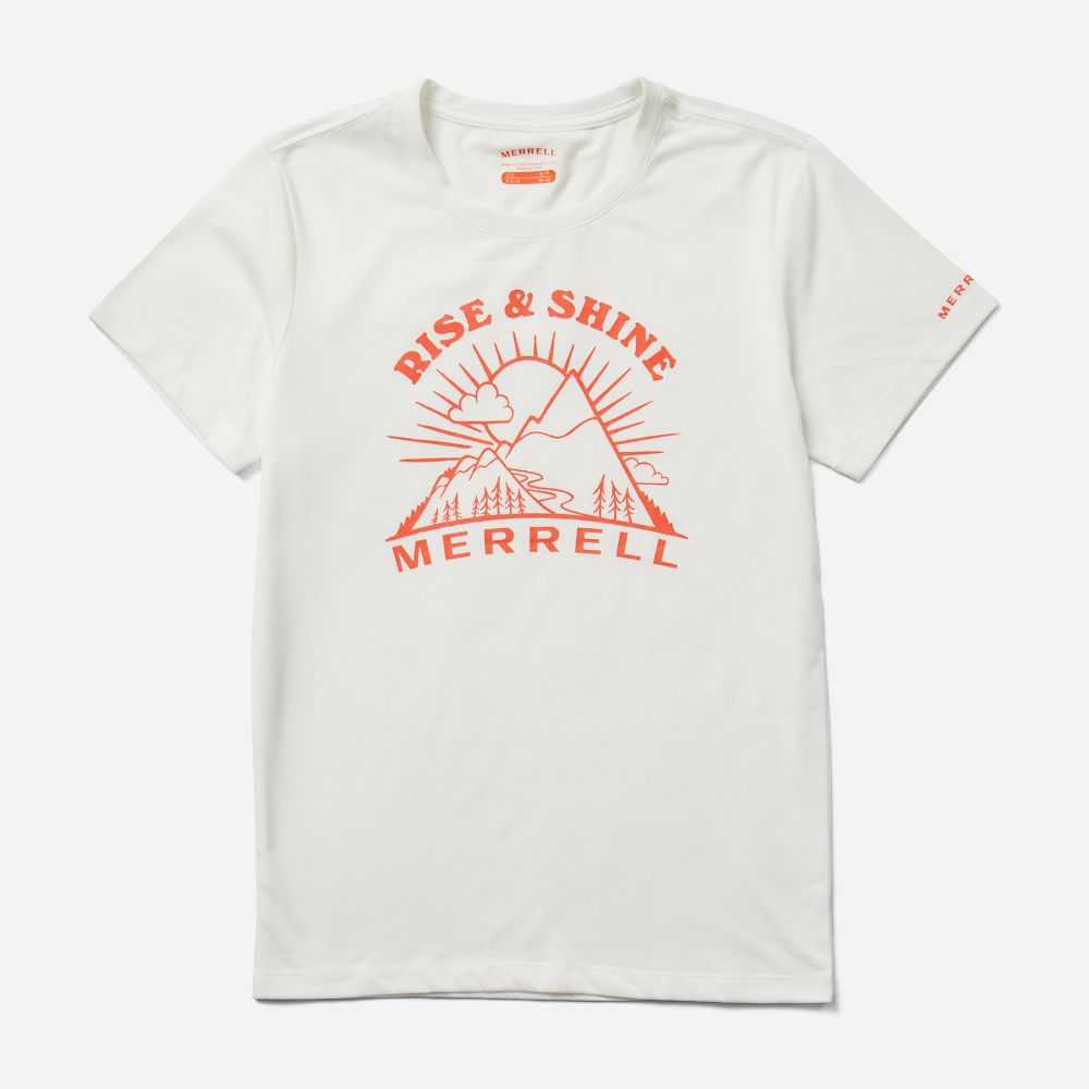 Women's Merrell Rise and Shine T Shirts White | Israel-2487096