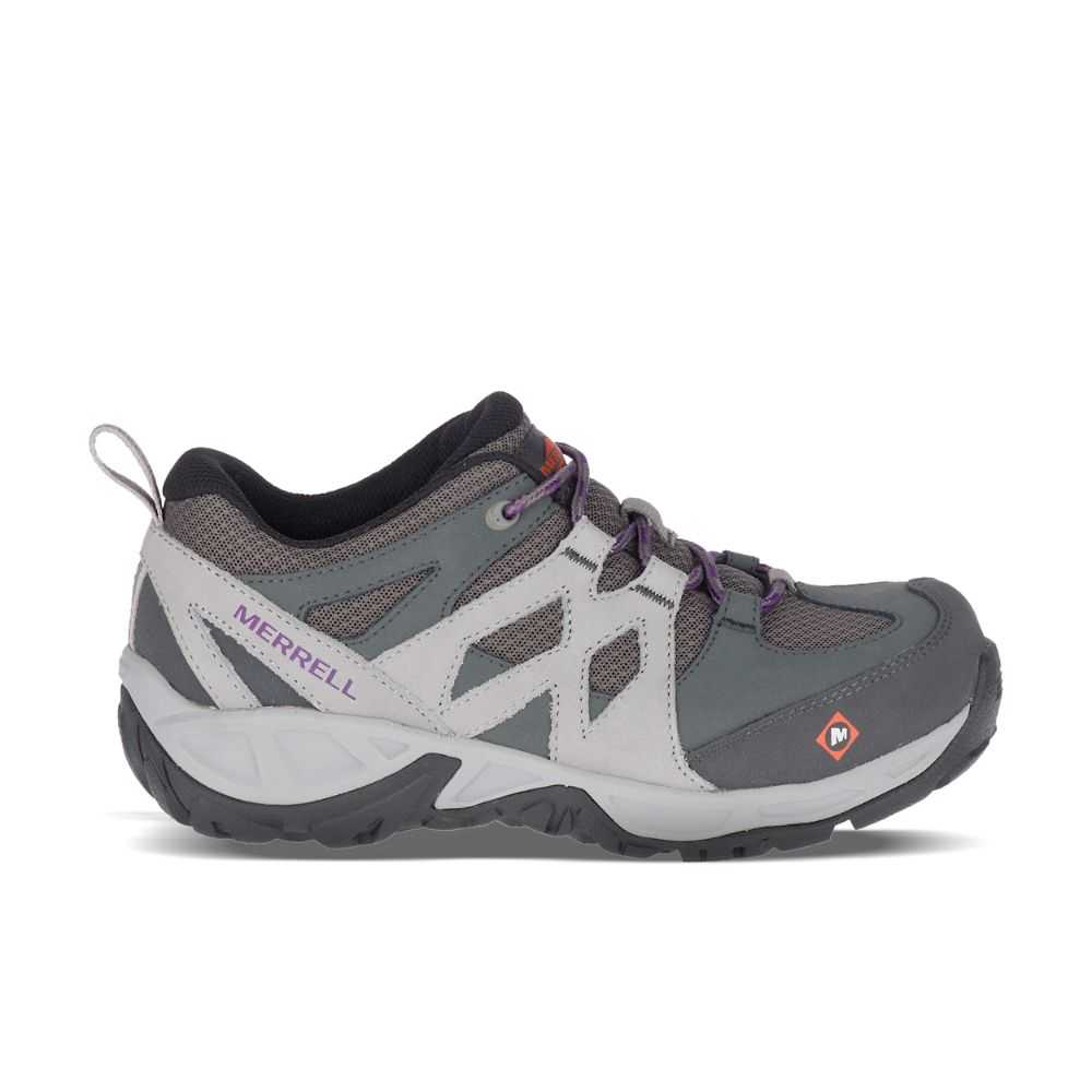 Women's Merrell Siren Alloy Toe Work Shoes Deep Grey | Israel-302478