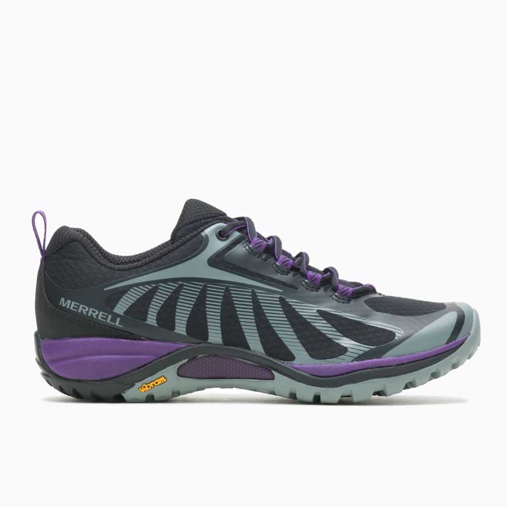 Women's Merrell Siren Edge 3 Hiking Shoes Black/Purple | Israel-920378