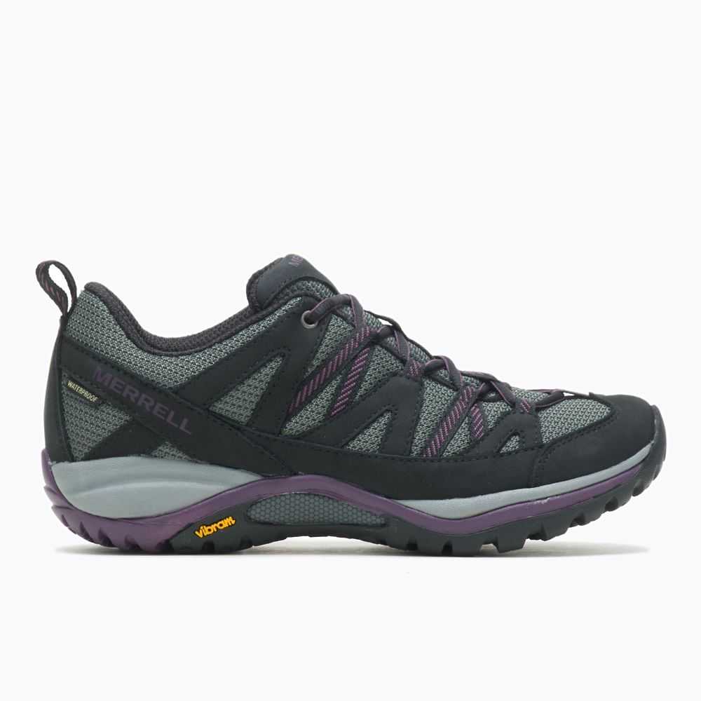 Women's Merrell Siren Sport 3 Waterproof Hiking Shoes Black | Israel-436872