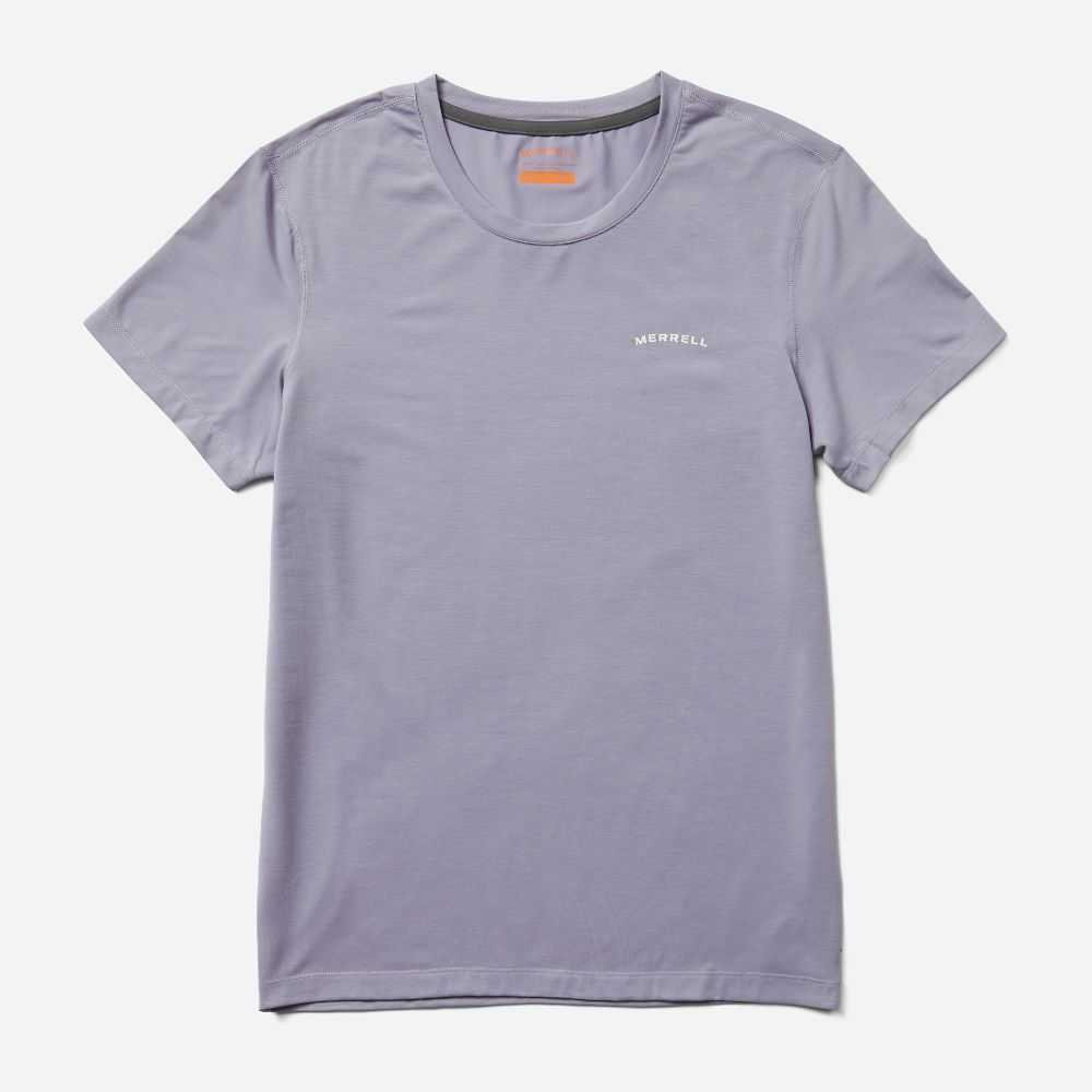 Women's Merrell Tencel T Shirts Silver | Israel-7931802