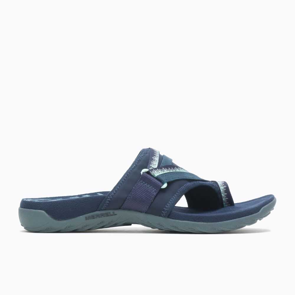 Women's Merrell Terran 3 Cush Post Sandals Navy | Israel-197024