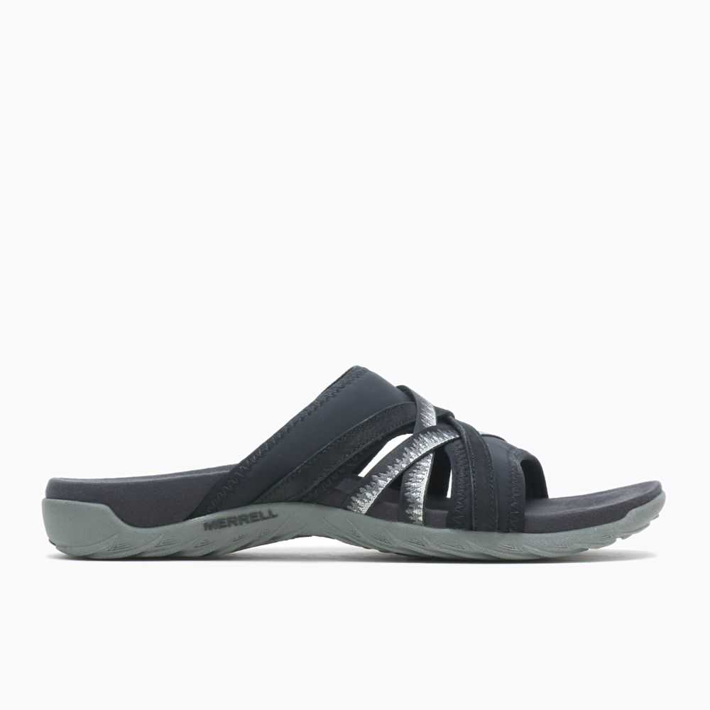 Women's Merrell Terran 3 Cush Slide Sandals Black | Israel-3871629