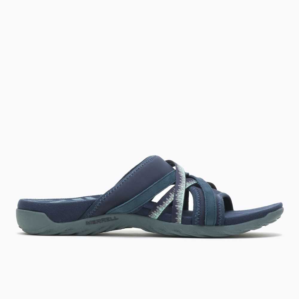 Women's Merrell Terran 3 Cush Slide Sandals Navy | Israel-4960731