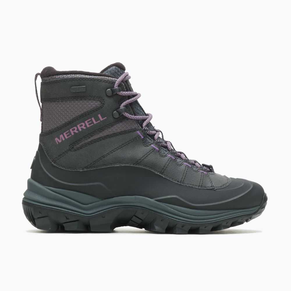 Women's Merrell Thermo Chill Mid Shell Waterproof Winter Boots Black | Israel-9428173