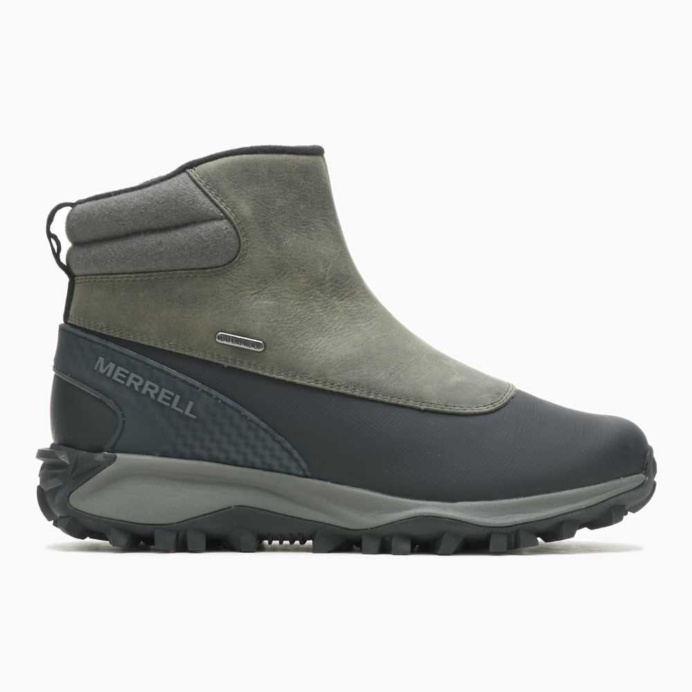 Women's Merrell Thermo Kiruna Mid Zip Waterproof Winter Boots Grey | Israel-291046